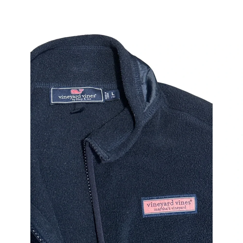 Vineyard Vines By Shep & Ian Navy Blue Boy's Fleece Vest Size L (16) RN 134578
